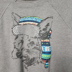 Hollister Medium Gray Top Wolf Sequinned